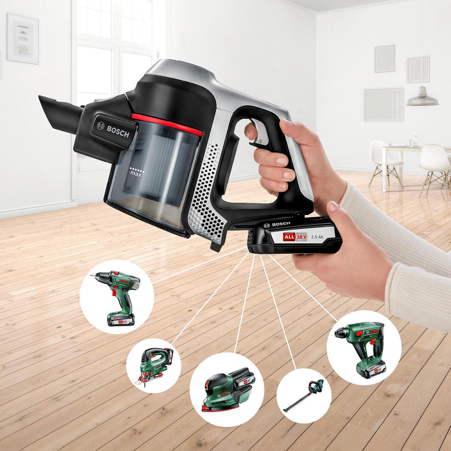 BOSCH BCS612KA2 Unlimited 6 Zilver