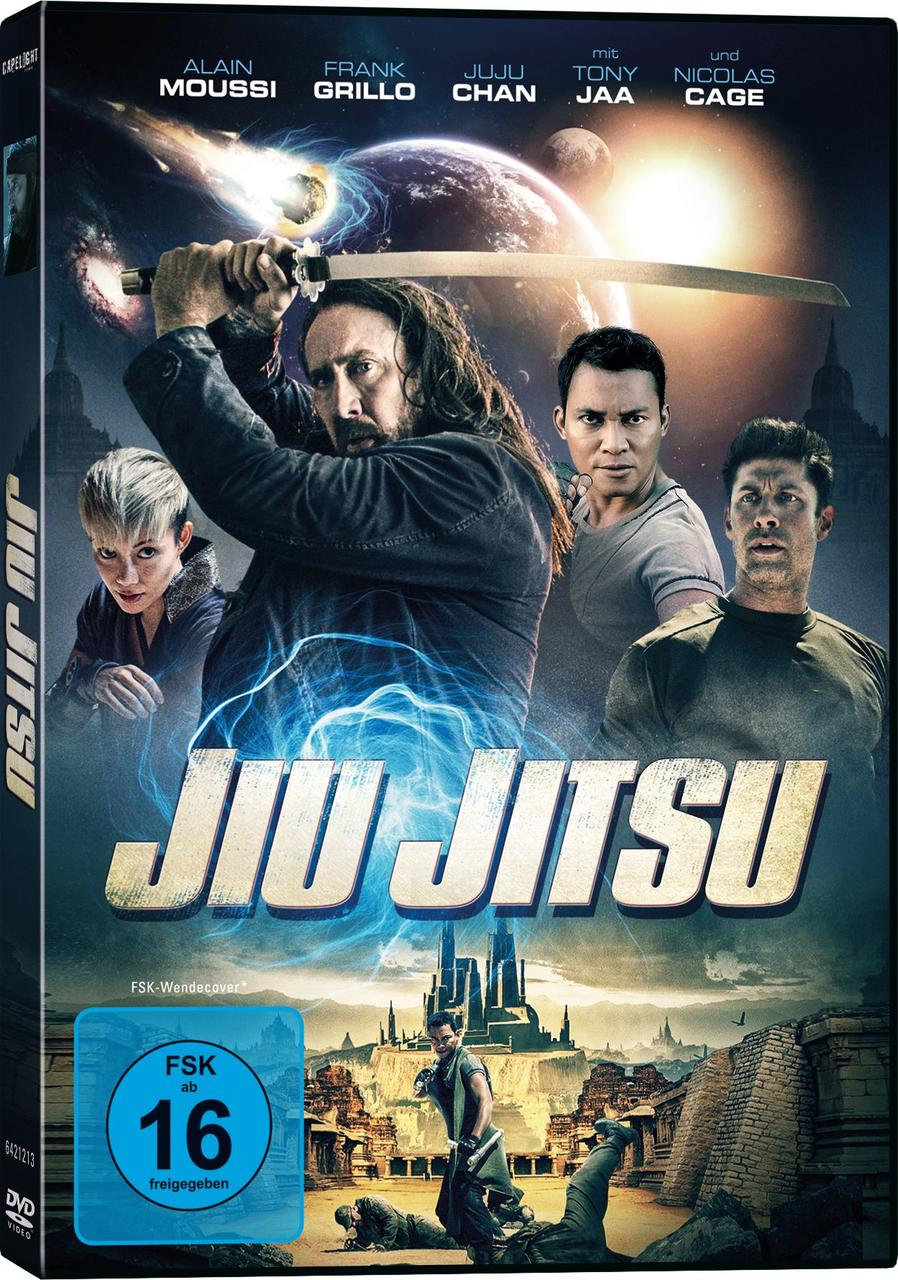 Eine DVD-Hülle für den Film Jiu Jitsu mit Nicolas Cage.