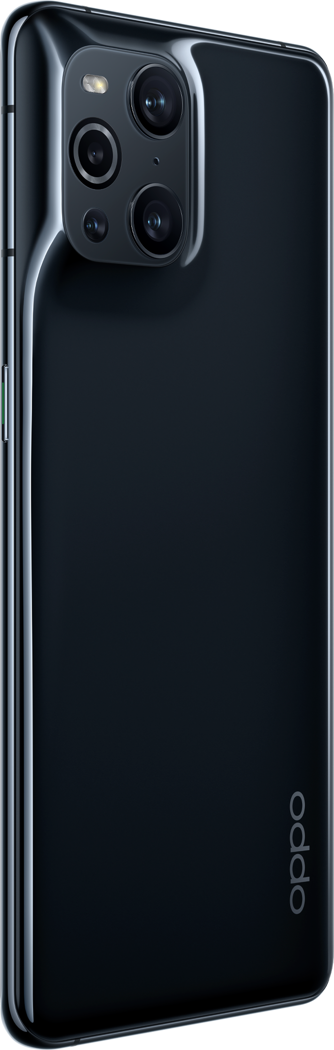 Smartphone scherm met een kleurrijk abstract ontwerp. Zijaanzicht.