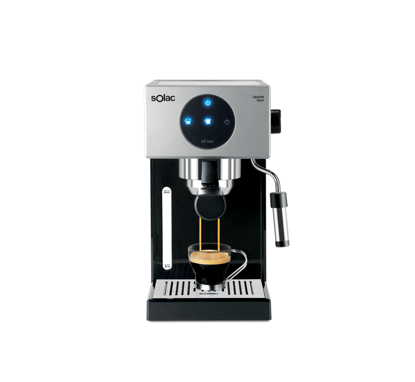 Cafetera express - Solac CE4552 Squissita Touch, 20 bares, 1.7 L, 1000 W, Vaporizador, Negro