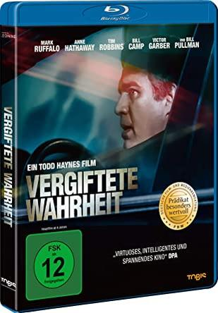 DVD-Cover eines Films mit dem Gesicht eines Mannes und dem Titel 'Vergiftete Wahrheit'.
