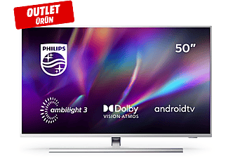 PHILIPS 50PUS8505 50'' 126 Ekran Uydu Alıcılı Ambilight Android Smart 4K Ultra HD LED TV Gümüş Outlet 1209676