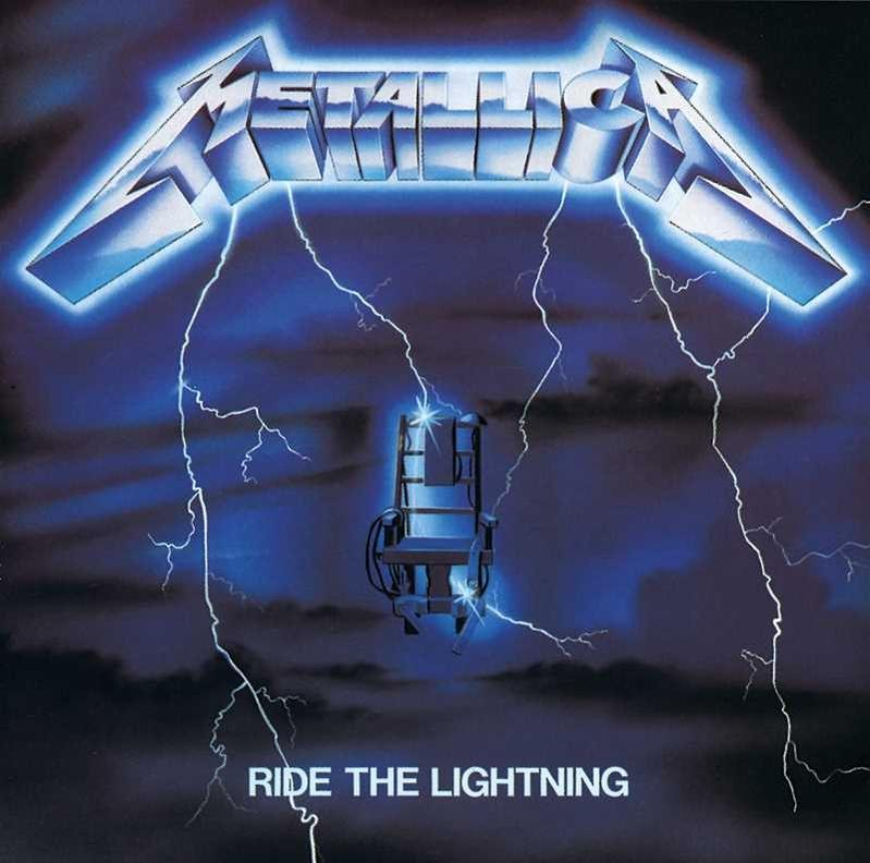 Metallica album borítója székkel és villámlással.