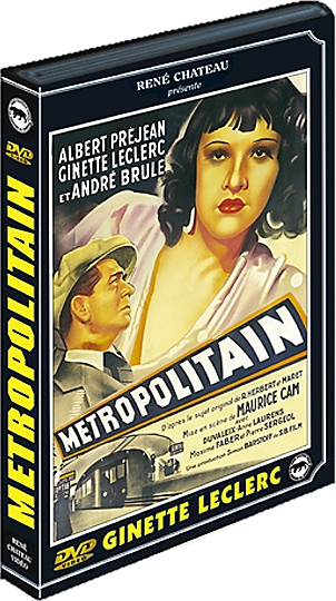 DVD-hoes. Metropolitan-filmposter met een vrouw en een man. Zwarte hoes.