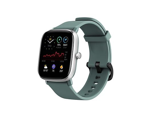 Smartwatch - Amazfit GTS 2 Mini Sage Green, 20 mm, 1.55" AMOLED, Aleación de aluminio, iOS y Android, Verde