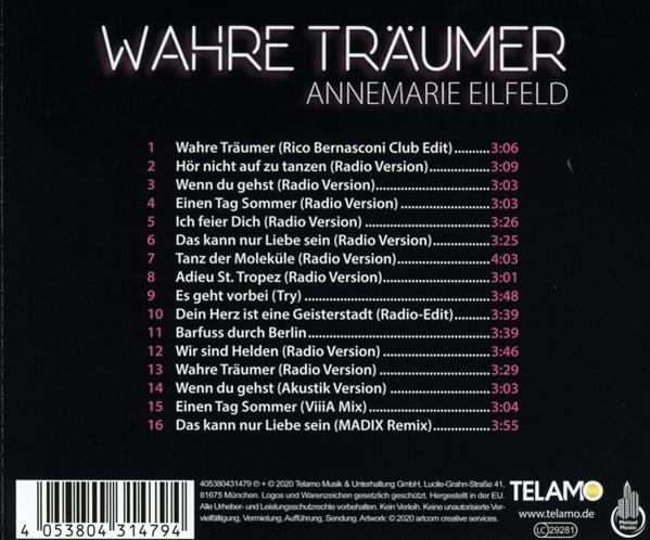Rückseite einer CD-Hülle mit Trackliste und Albumcover eines Sternenhimmels über einer Landschaft.