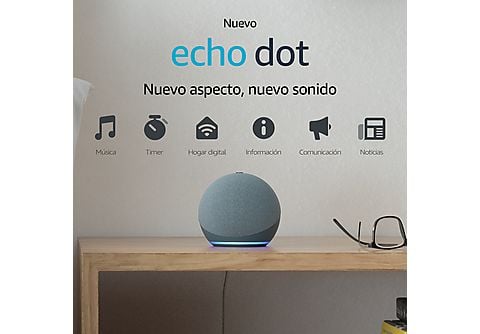 Altavoz inteligente con Alexa   Echo Dot (4ª Gen), Controlador de  Hogar, Azul