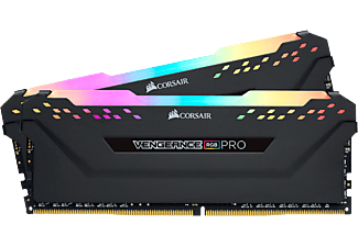 CORSAIR Arbeitsspeicher Vengeance RGB PRO 32GB DIMM Kit (2x 16GB), DDR4-3200, CL16, Schwarz