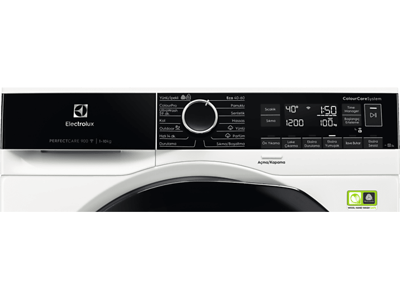 ELECTROLUX EW9F161BT ColourCare System 10kg 1600 Devir Wi-Fi Çamaşır Makinesi Beyaz_2