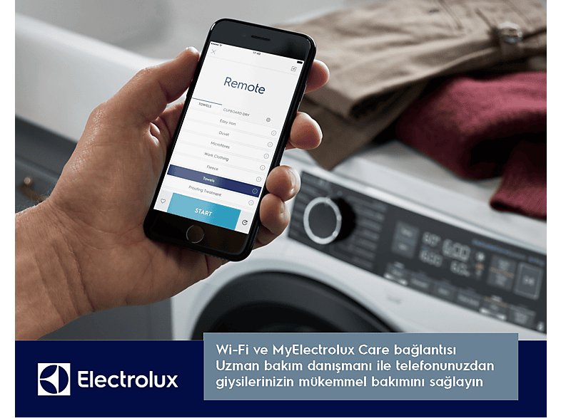 ELECTROLUX EW9F161BT ColourCare System 10kg 1600 Devir Wi-Fi Çamaşır Makinesi Beyaz_5