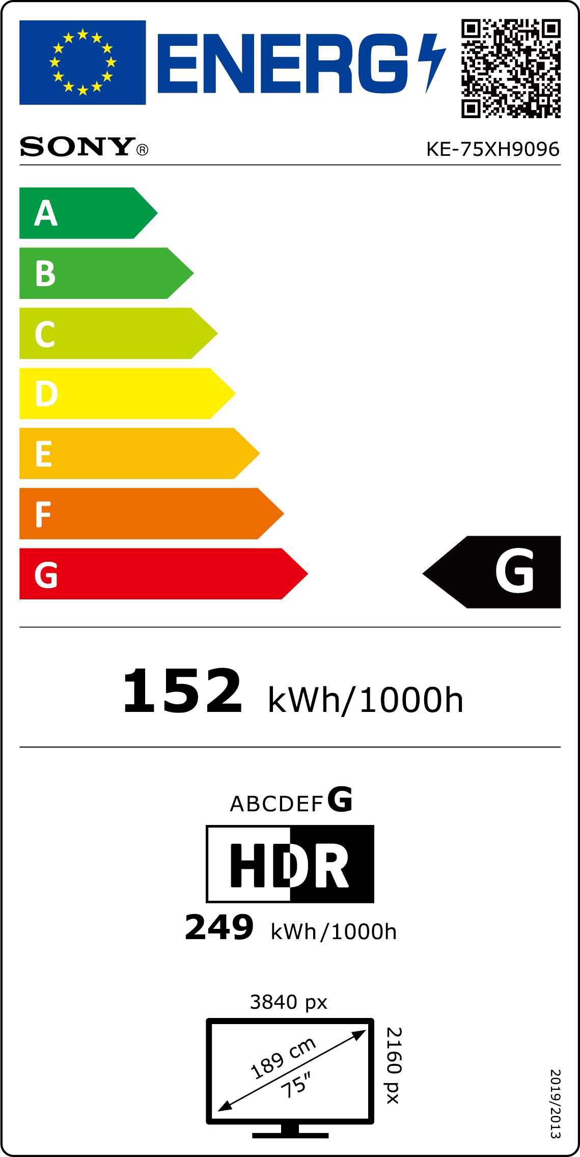 TV LED 75" - Sony KE75XH9096BAEP, UHD 4K, HDR, X1, FALD, Smart TV (Android TV), Asistente de Google, Negro