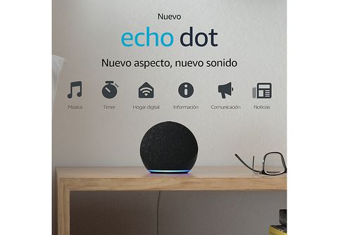 Echo Dot 5. Gen Antracita - Altavoz inteligente Alexa