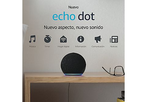 Altavoz inteligente con Alexa - Amazon Echo Dot (4ª Gen), Controlador de Hogar, Antracita