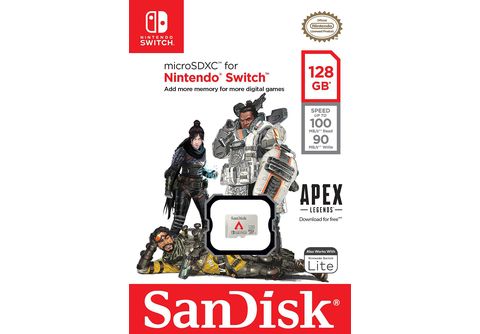 SANDISK microSDXC™, Speicherkarte für Nintendo Switch Legends Switch, Nintendo 128 Silber Apex Zubehör MediaMarkt GB, 