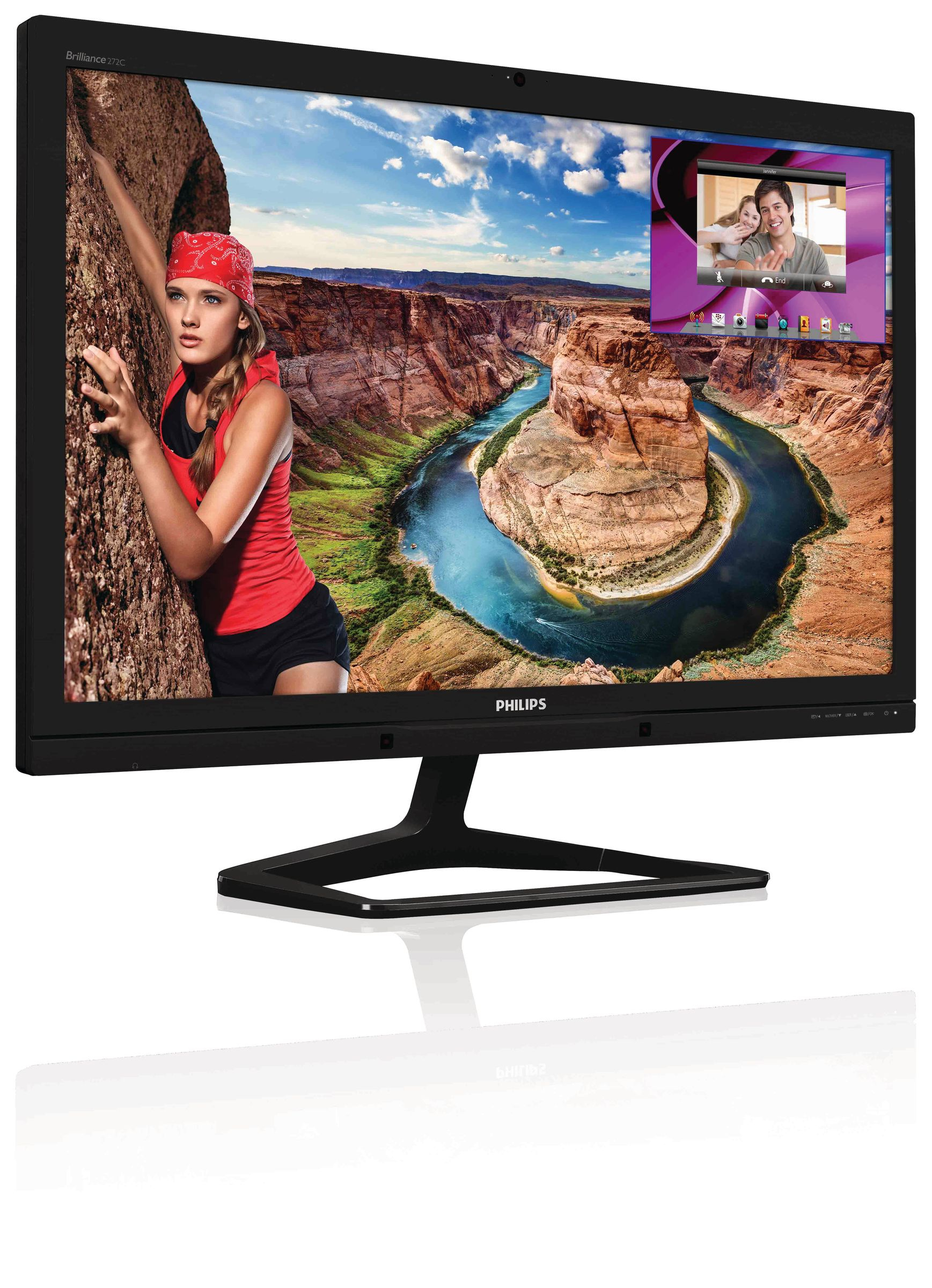 PHILIPS 272C4QPJKAB-00 27 İnç DVI HDMI Webcam MultiView Quad HD PLS LCD Monitör