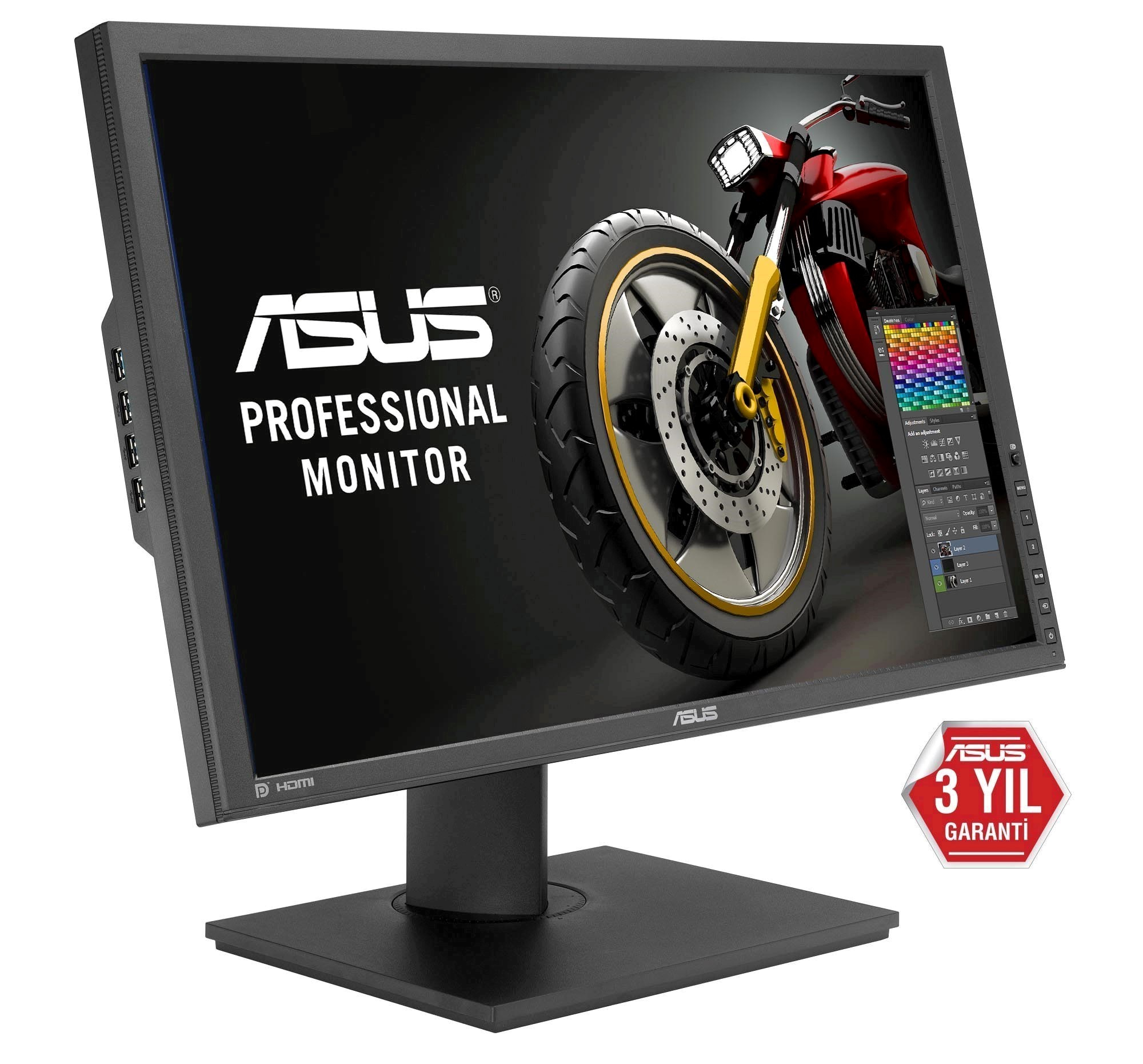 ASUS 24,1 Asus Pa248Q Ips 1920X1200 6Ms 3Yıl Displayport,Hdmı,Vga,Dvı  Vesa 100% Srgb, Pivot