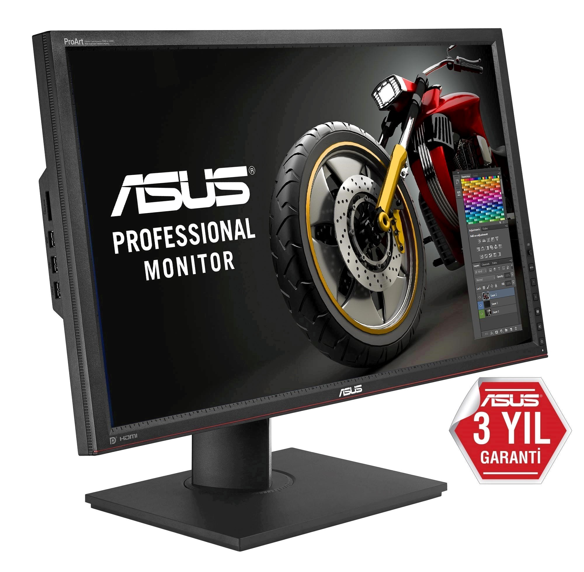 ASUS PA279Q 27 inç 2560 x 1440 Arkadan Aydınlatmalı IPS-DVI-HDMI-Display Port, PINP WQHD LED Monitör