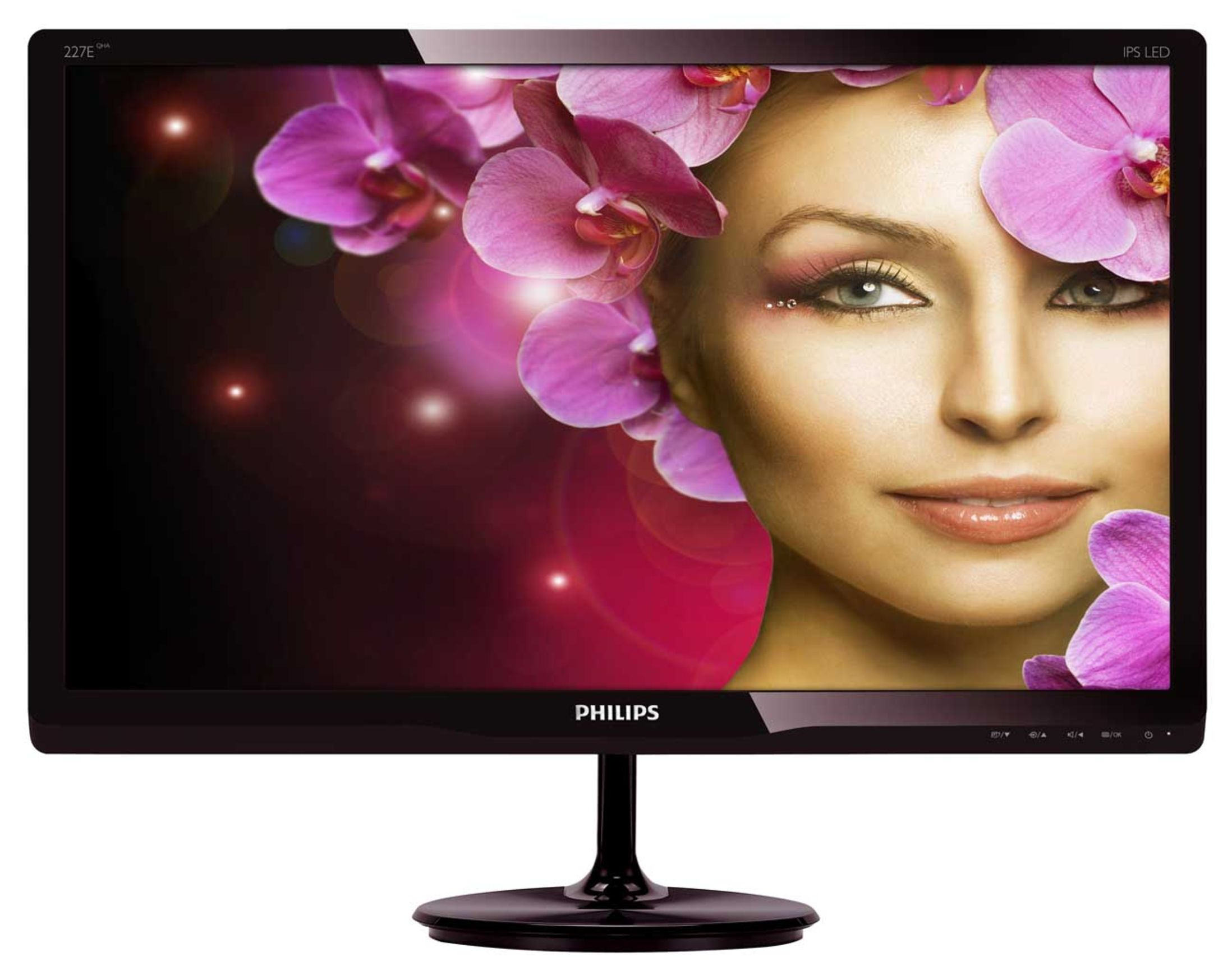 PHILIPS 227E4QHAD.00 21 inç 54 cm Full HD E-line IPS LCD Monitör Parlak Vişne