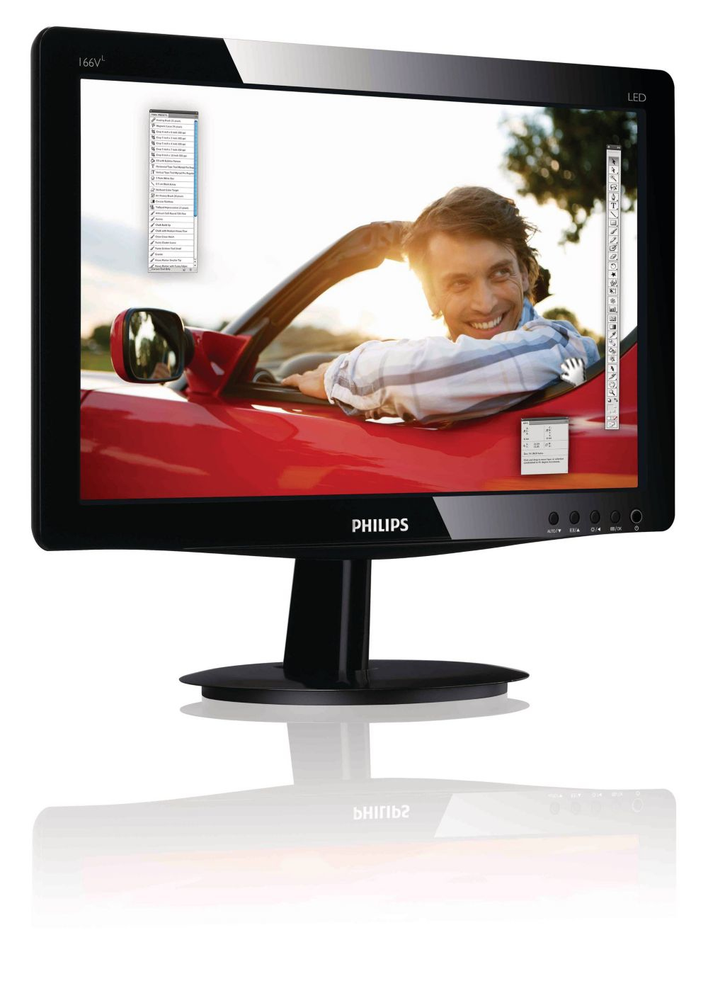 PHILIPS 166V3LSB/62 15,6 inç LED Monitör Siyah