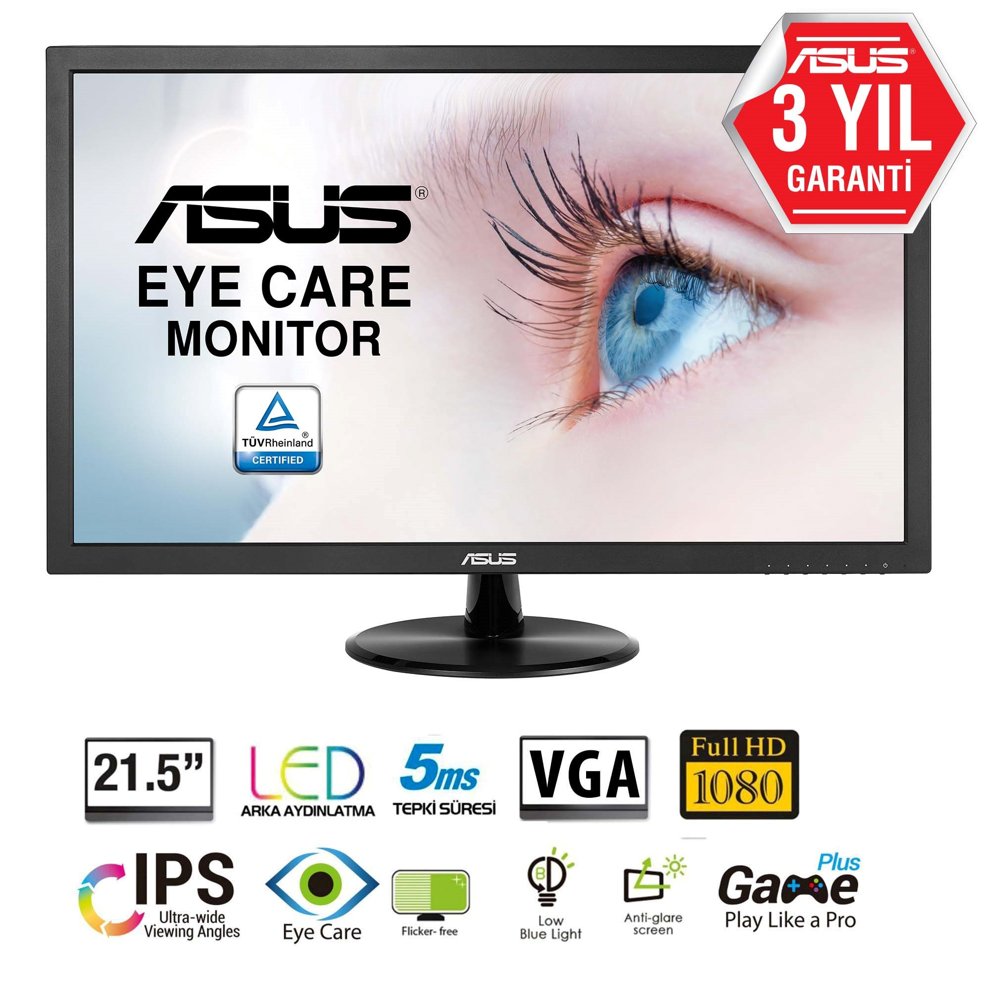 ASUS VP228DE 21.5 inç Full HD 5 ms LED Monitör