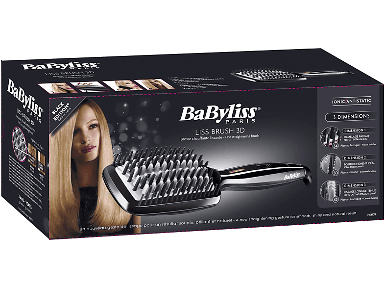 BABYLISS HSB101E Smoothing Brush Isıtmalı Saç Düzleştirici Saç Fırçası Siyah_4