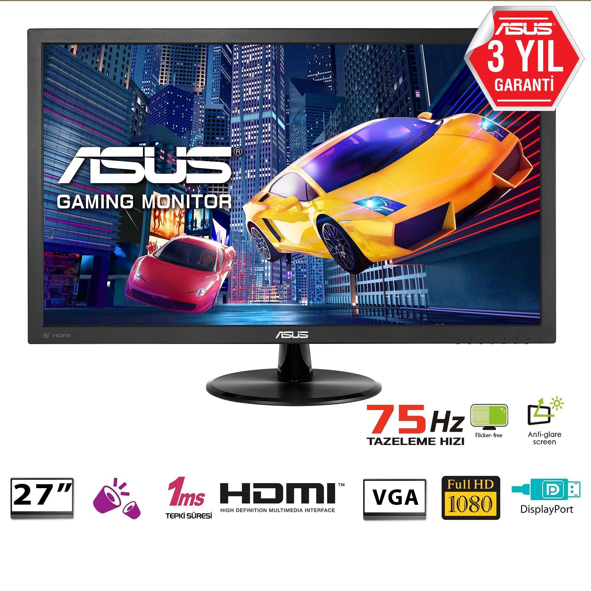 ASUS VP278QG 27" 1ms Gaming LED Monitör Siyah