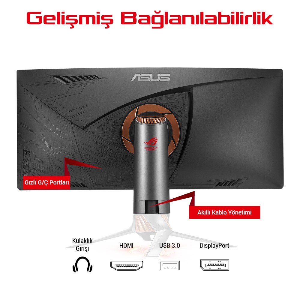 ASUS ROG Swift PG348Q 34 inç 1ms (HDMI+Display) G-Sync Ultra Wide QHD Curved Oyuncu Monitör