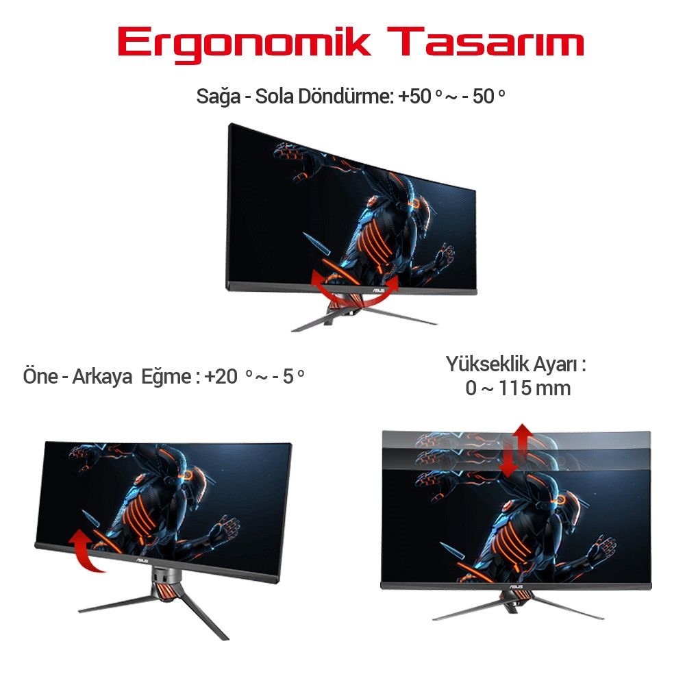 ASUS ROG Swift PG348Q 34 inç 1ms (HDMI+Display) G-Sync Ultra Wide QHD Curved Oyuncu Monitör
