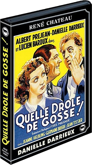 DVD-hoes voor een Franse film. Toont drie personen en tekst in het Frans.