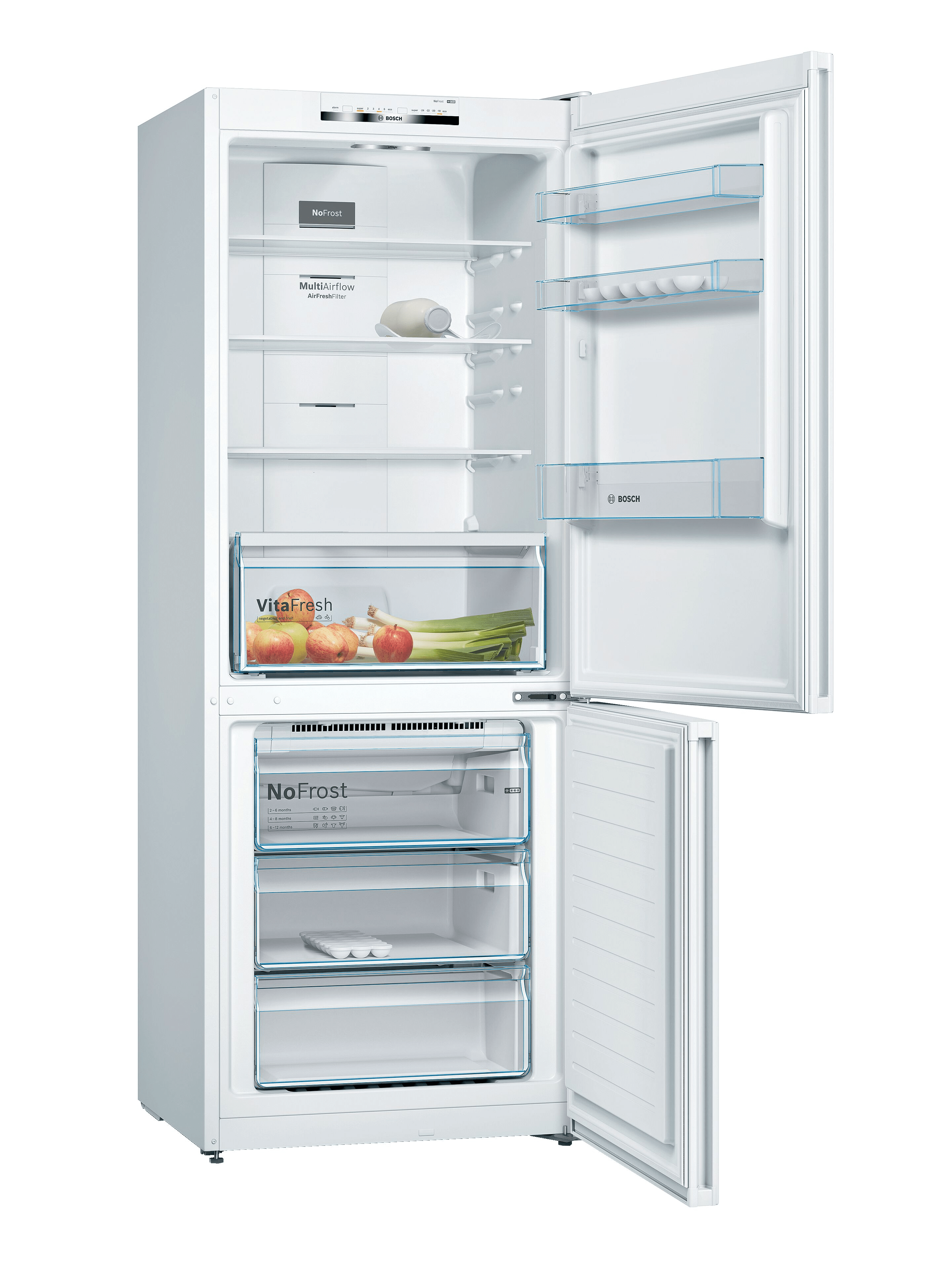 BOSCH KGN46UWF0N F Enerji Sınıfı 388L No Frost Alttan Donduruculu Buzdolabı Beyaz