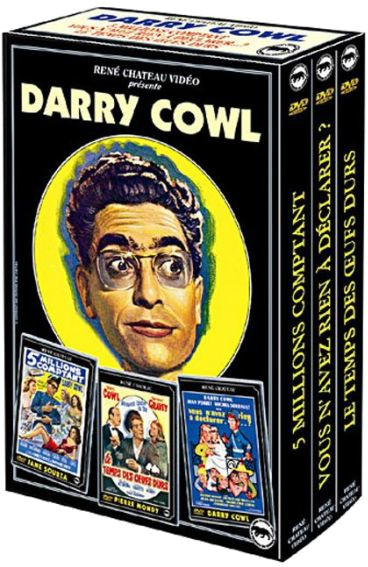 Coffret DVD de films de Darry Cowl. La boîte contient un portrait de Cowl.