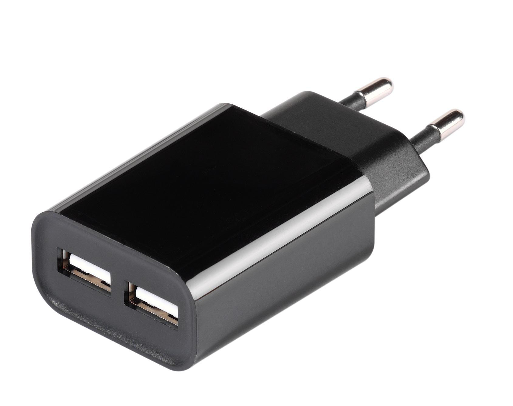 VIVANCO Universal USB Dual Ladegerät universal, 100 - 240 Volt 12 Watt, Weiß