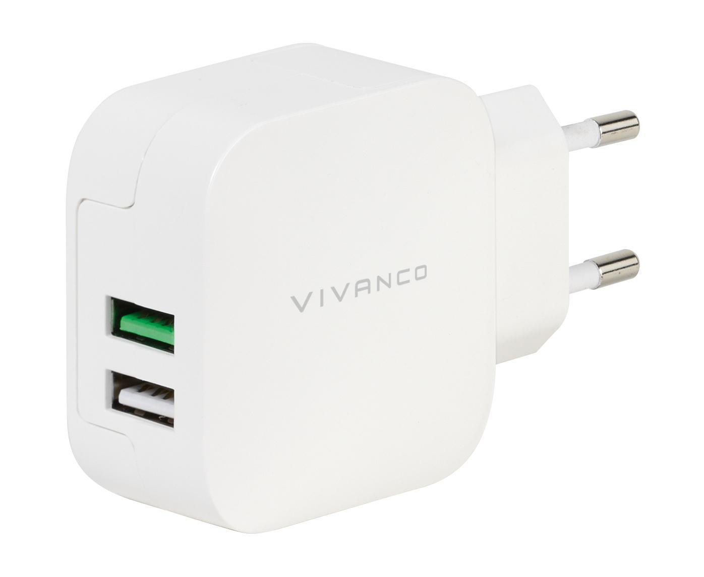 VIVANCO USB Ladegerät universal, Watt, - 240 17 Volt 100 Weiß