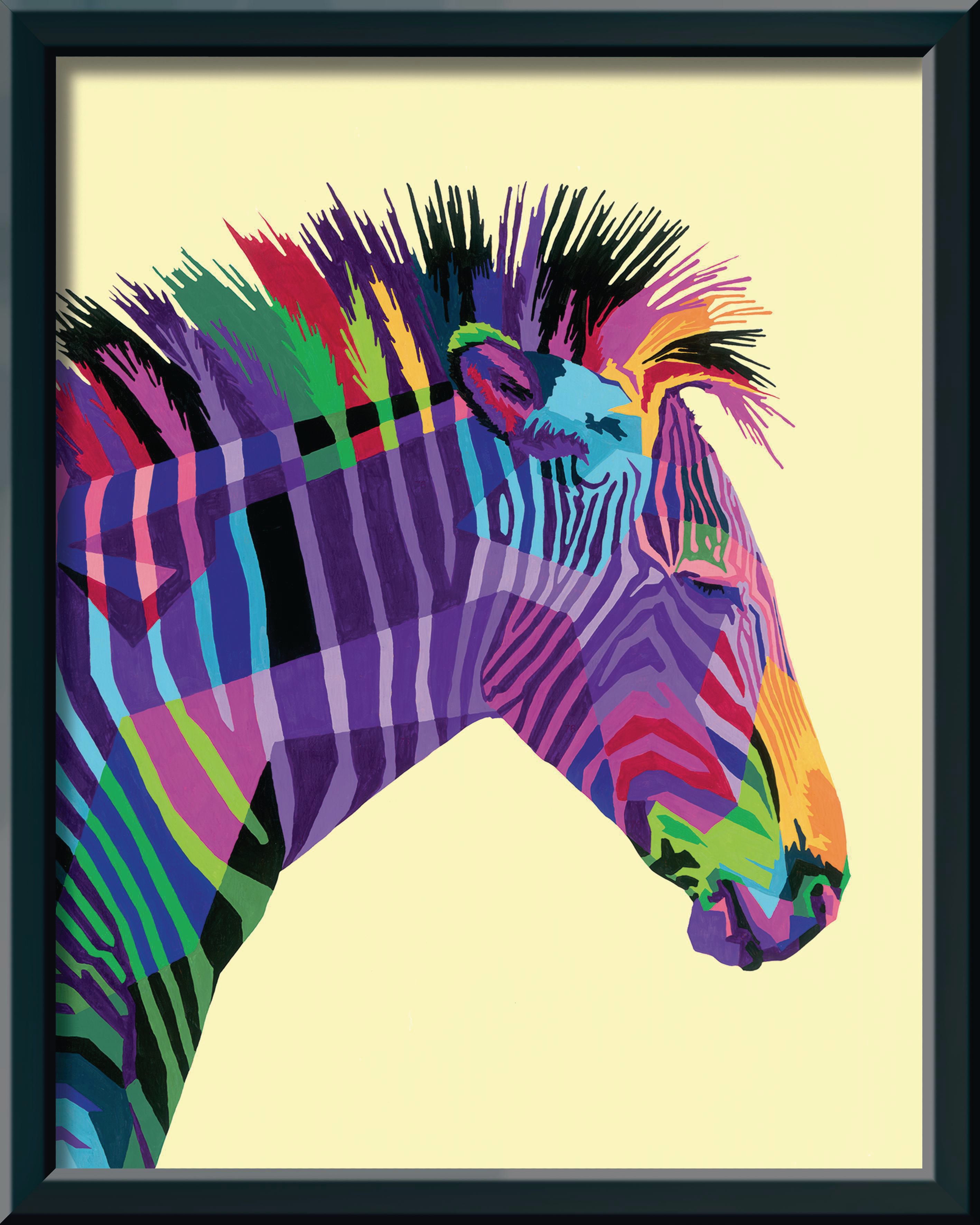 RAVENSBURGER Buntes Zebra Malen nach Zahlen Erwachsene Mehrfarbig