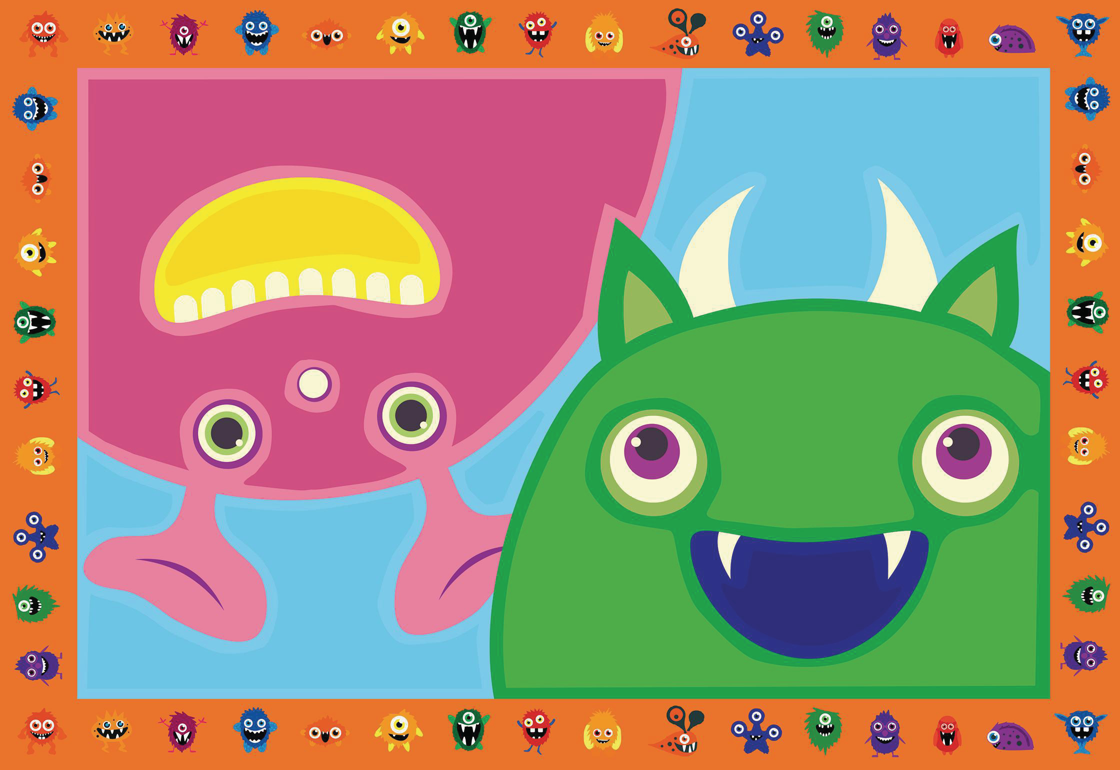 RAVENSBURGER Lustige Monster Malen nach Zahlen Kinder