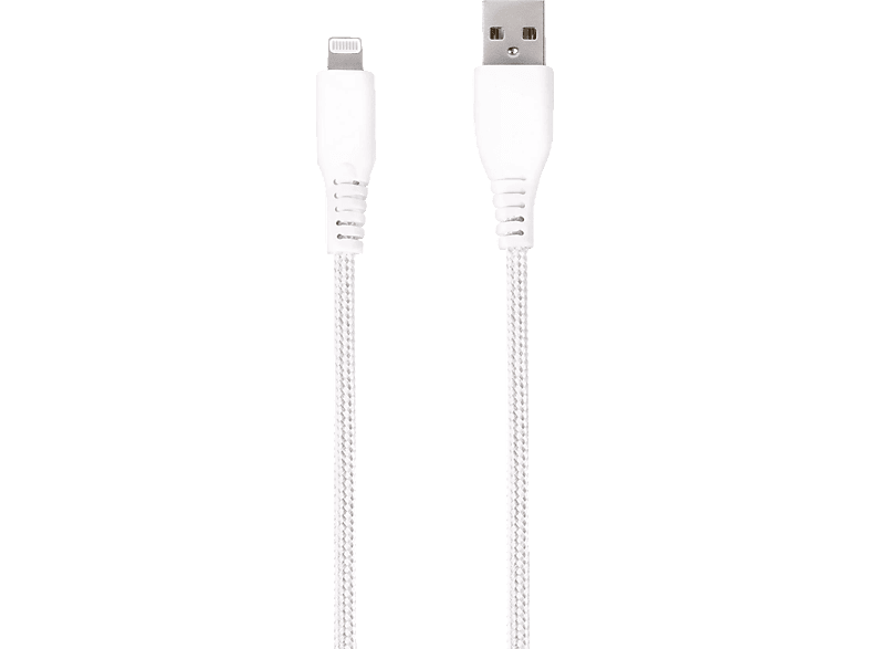 VIVANCO LongLife Lightning USB, m, 0,5 Weiß Datenkabel