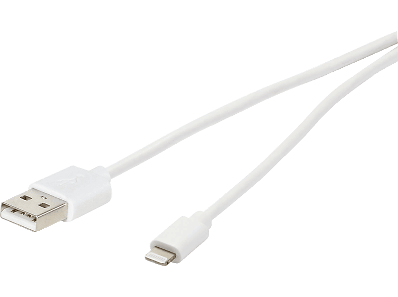 VIVANCO Lightning USB Datenkabel, Ladekabel, Weiß 1,2 m