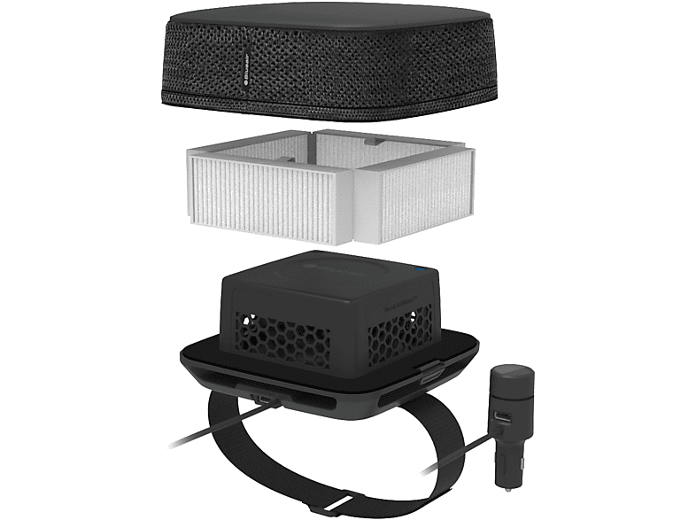 BLUEAIR Cabin P1 Auto-Luftreiniger 12V DC 5.5W Luftreiniger Schwarz (5,5 Watt, Raumgröße: 4 m², HEPASilent)