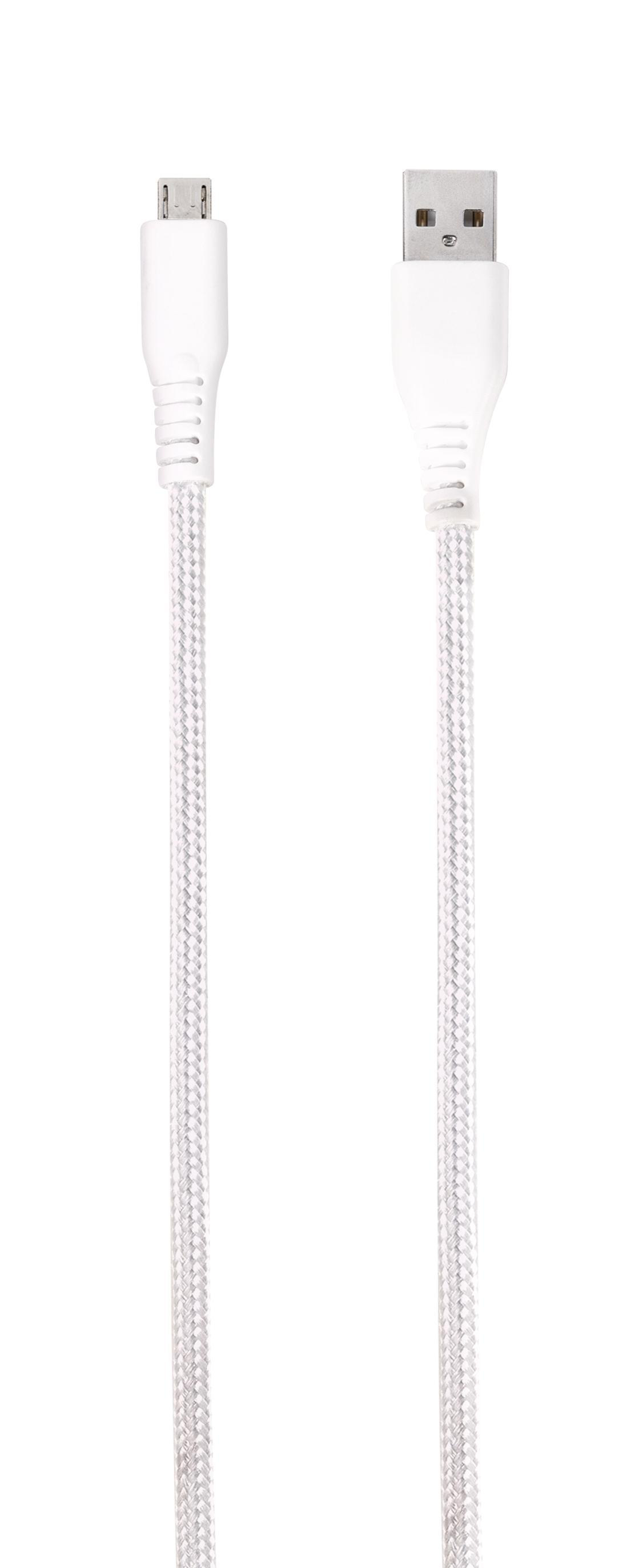 VIVANCO Ladekabel, Micro-USB, 2,5 Weiß m, LongLife