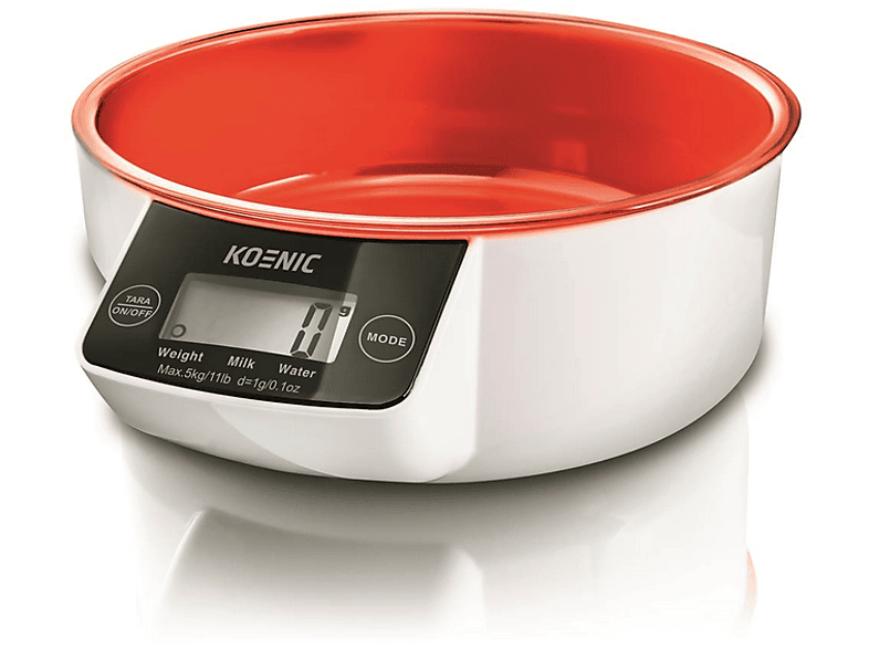 Balanza Bascula Cocina Digital LCD, 7 kg Blanco 23 X 16 X 3,6 Cm