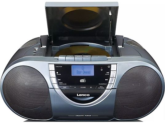 LENCO SCD-6800 - Radio con registratore (FM, DAB+, Grigio)