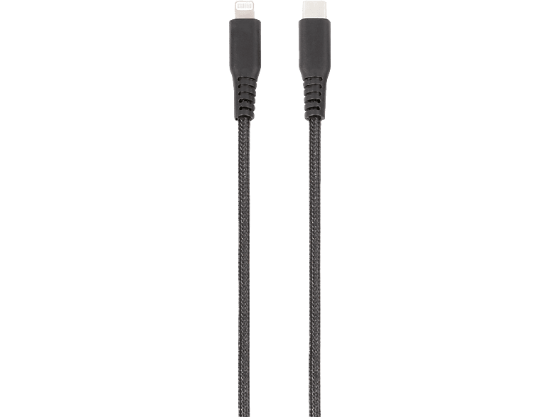 VIVANCO LongLife Lightning m, USB, Datenkabel, 0,5 Schwarz