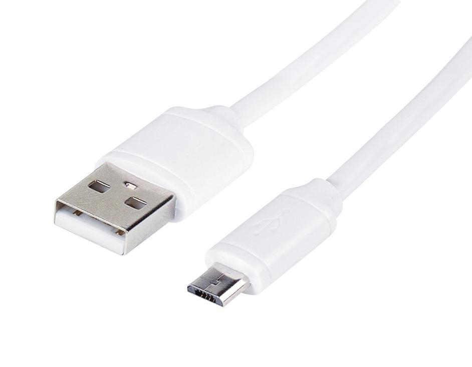 VIVANCO Micro USB, Ladekabel, 0,5 m, Weiß