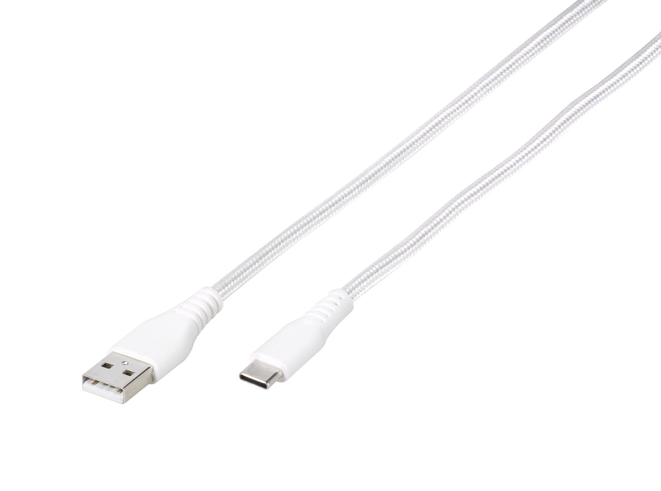 VIVANCO LongLife USB Type-C™, Ladekabel, 2,5 m, Schwarz