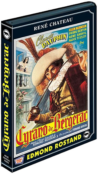 Boîtier DVD de 'Cyrano de Bergerac'. Un homme avec une épée est sur la couverture. Texte en français.