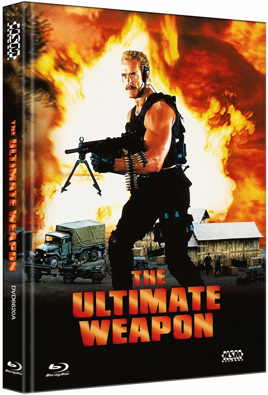 Filmcover mit einem Mann, der ein Maschinengewehr hält.