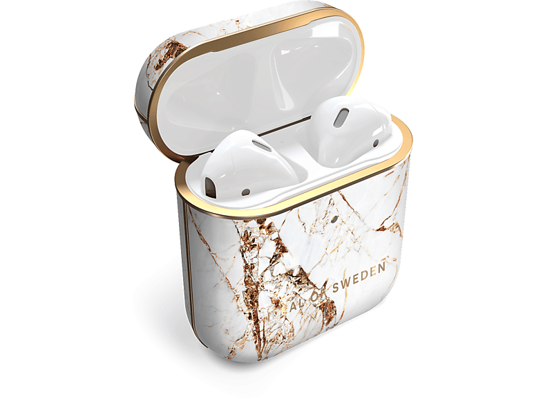 Thumbnail - IDEAL OF SWEDEN IDFAPC-46 1st und 2nd Generation AirPod Case, Cosmic Carrara Gold