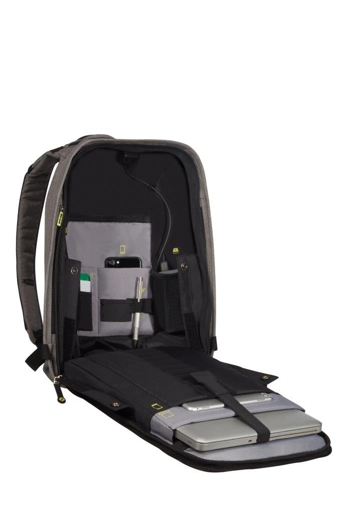 SAMSONITE KA6-08-001 15.6 Securipak Laptop Sırt Çantası Gri