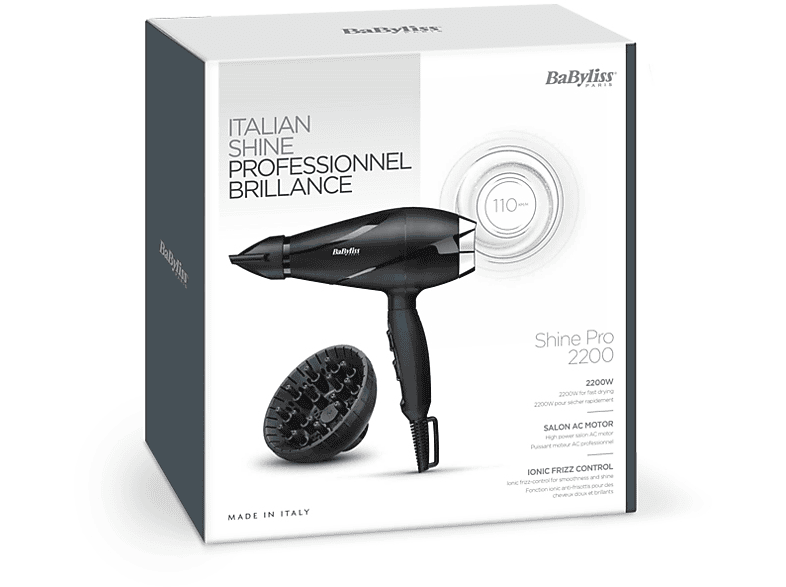 BABYLISS 6713DE Shine Pro 2200W Saç Kurutma Makinesi Siyah_4