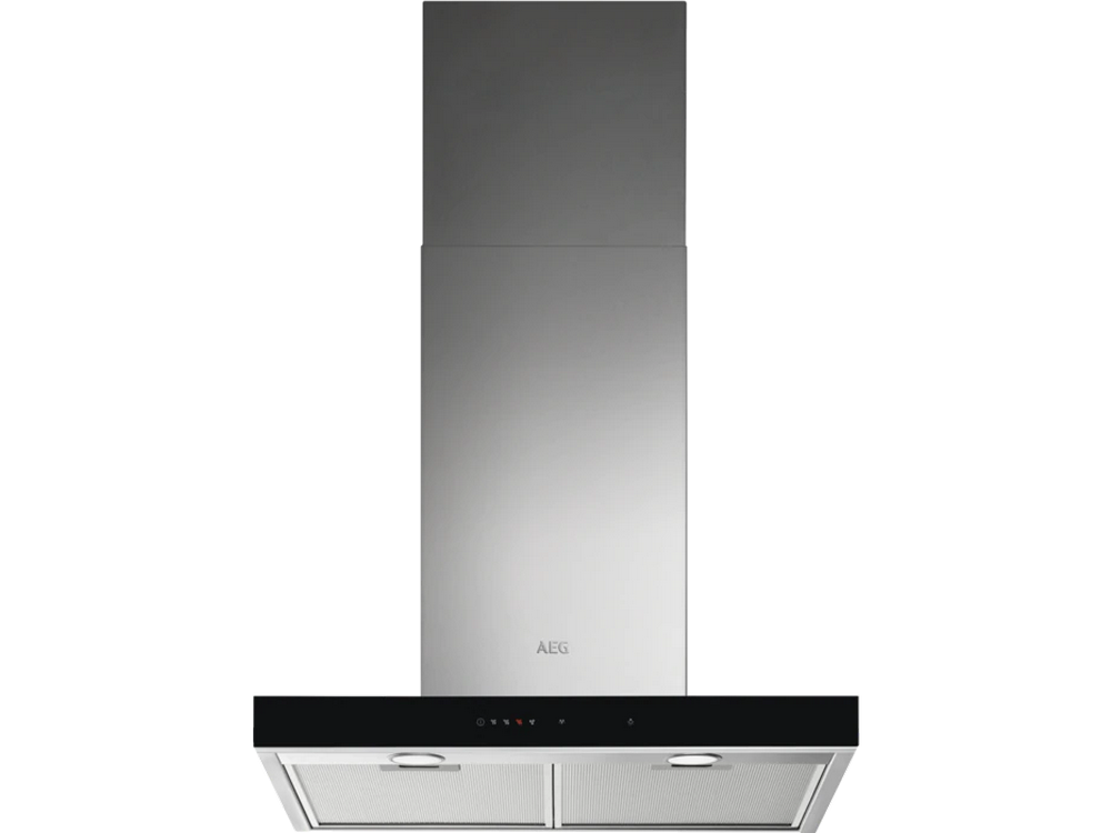 Campana - AEG DBE5661HG, Decorativa, Pared, 700 m³/h, 260W, 60 cm ancho, Función Brisa, Inox